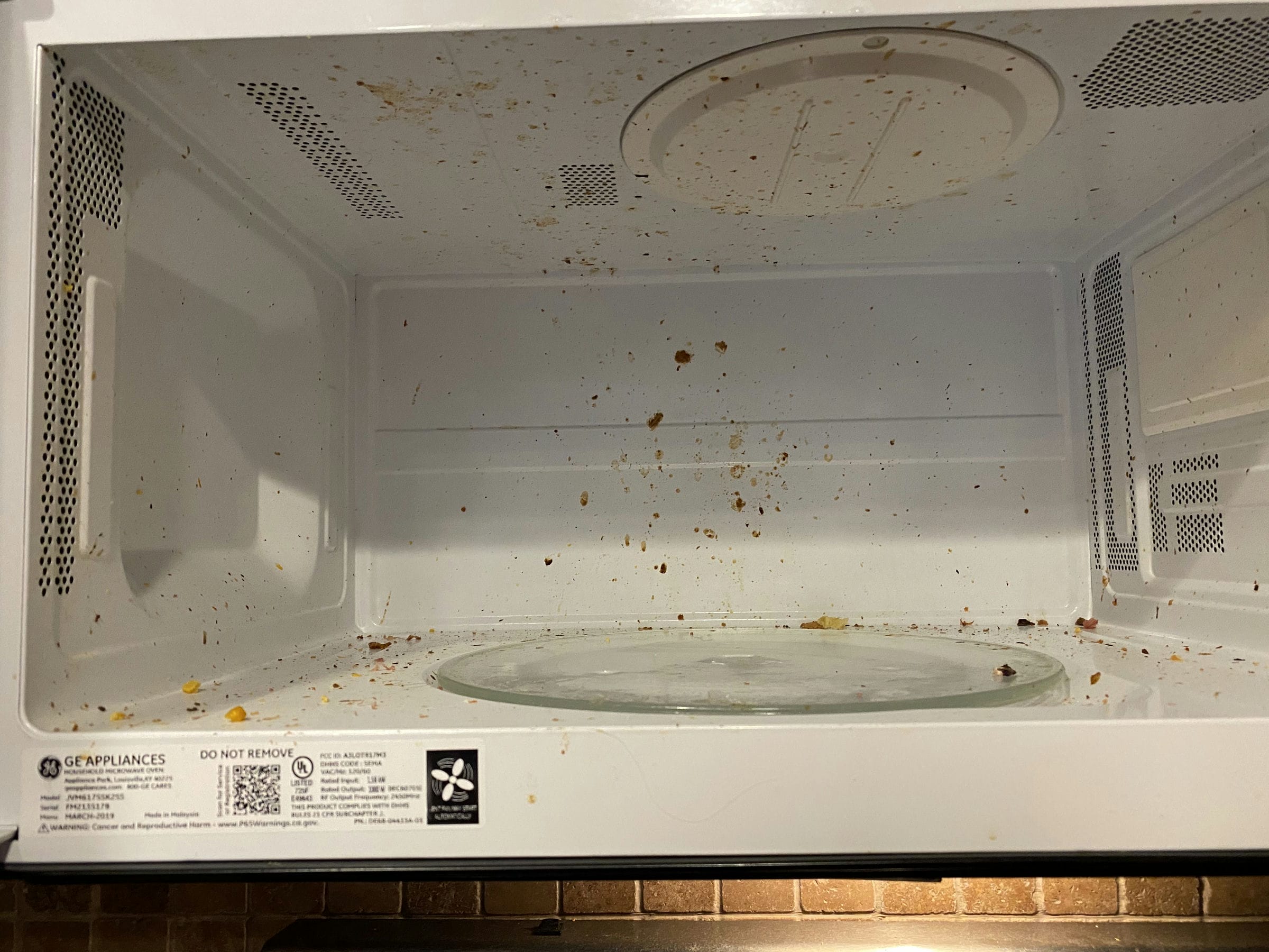 Happy home maid service microwave before